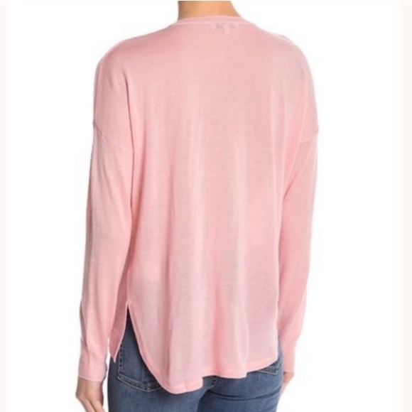 Madewell | Petal Pink Southstar Merino Wool Blend Lightweight Scoop Neck Sweater - Picture 2 of 8